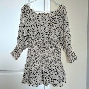 Off the shoulder mini dress